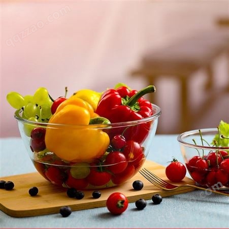 网红茶色玻璃碗套装 欧式水果沙拉碗 家用冰川纹餐具甜品碗