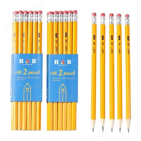 144支黄杆铅笔2b学生文具儿童书写工具初学者用笔