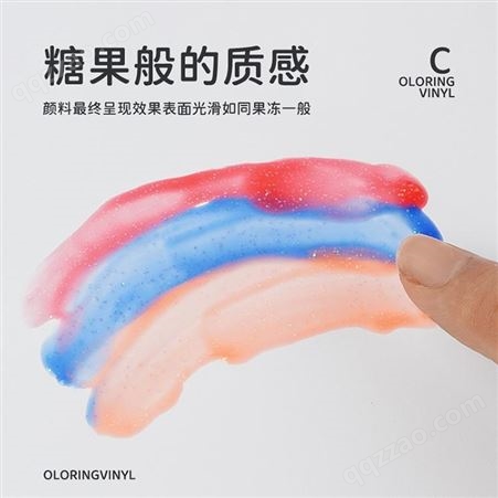 闪亮手指画颜料套装儿童可水洗画画固体水彩水粉亮片跨境批发